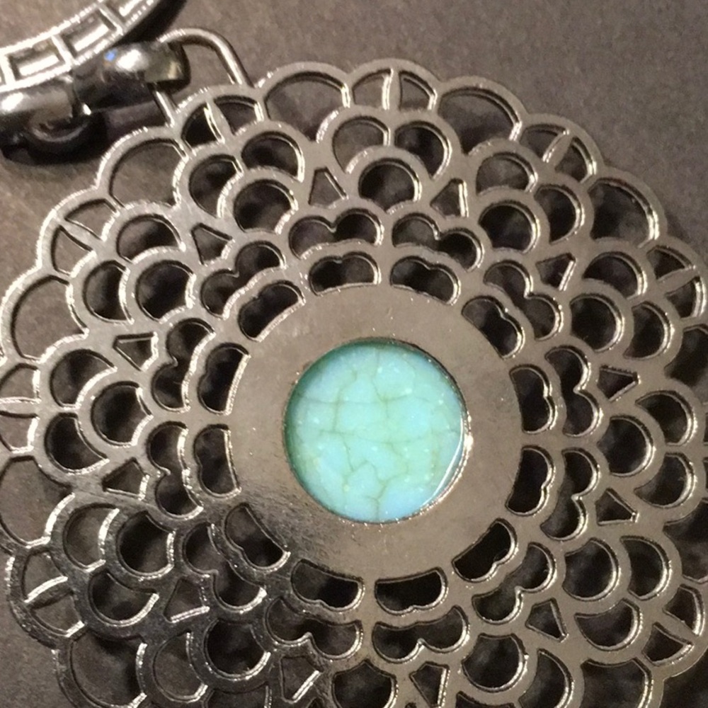 Turquoise and Silver-toned Belt - Picture 4 of 5